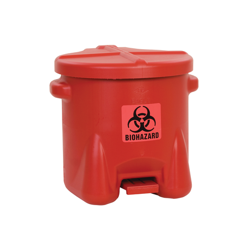 Eagle® Biohazard Polyethylene Disposal Can,10 gallon, Red