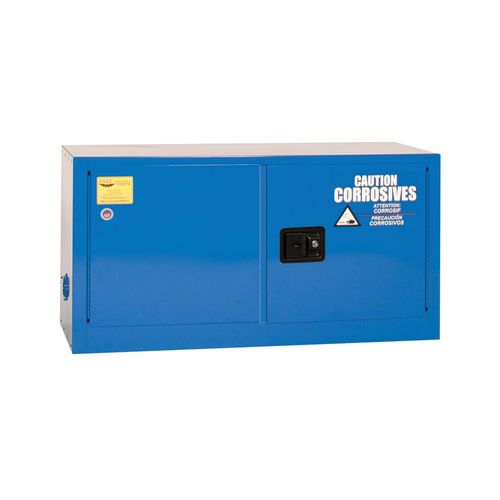 Eagle® Acid Safety Cabinet 15 gal Blue Stackable, Self-Closing for Corrosives