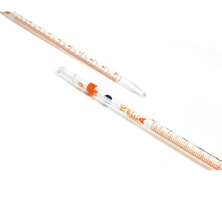 Borosil® Borosilicate Glass Pipettes Measuring (Mohr) Class A 10 ml x 0.10 ml Individual Certificate