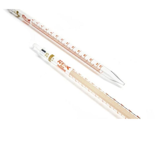 Borosil® Borosilicate Glass Pipettes Measuring (Mohr) Class A 25 ml x 0.20 ml Individual Certificate