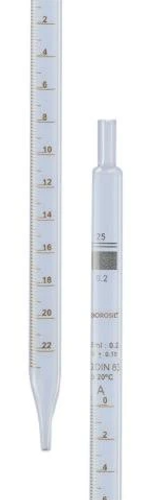 Borosil® Borosilicate Glass Graduated Pipette Mohr Class B USP Type I ISO 835 2 ml (2*02)