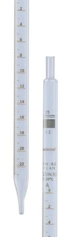 Borosil® Borosilicate Glass Graduated Pipette Mohr Class B USP Type I ISO 835 5 ml (5*05)