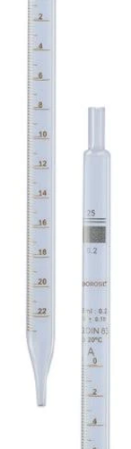 Borosil® Borosilicate Glass Graduated Mohr Pipette Class B ISO 835 25 ml