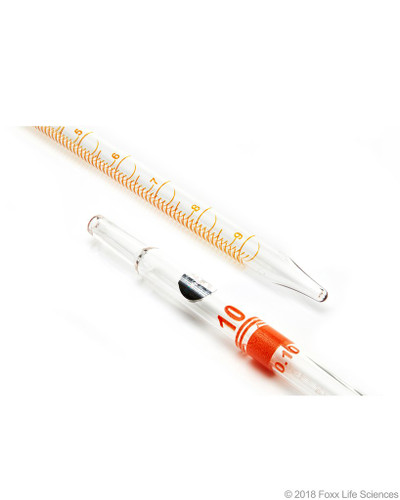 Borosil® Borosilicate Glass Pipettes Serological Class A 10 ml x 0.1 ml Batch Certificate
