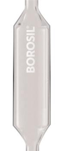 Borosil® Borosilicate Glass Volumetric Pipette, Bulb, Class B ASTM 969 USP Type I 50 ml