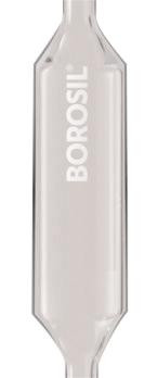 Borosil® Borosilicate Glass Volumetric Pipette, Bulb, Class B ASTM 969 USP Type I 8 ml
