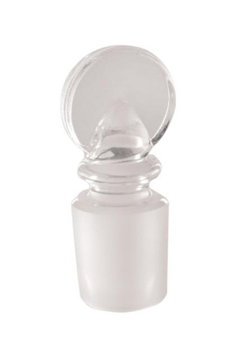 Borosil® Borosilicate Glass Stopper, Clear, Pennyhead, Solid 10/19