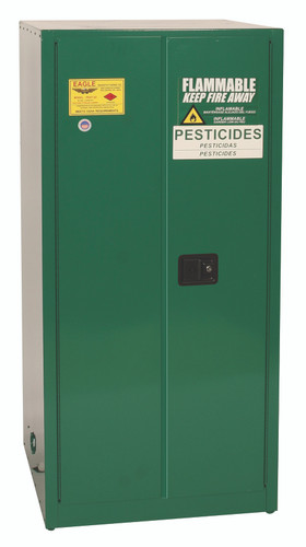Eagle® Pesticide Safety Storage Cabinet, 60 gallon, 2 Door, Manual Close