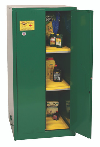 Eagle® Pesticide Safety Storage Cabinet, 60 gallon, 2 Door, Manual Close