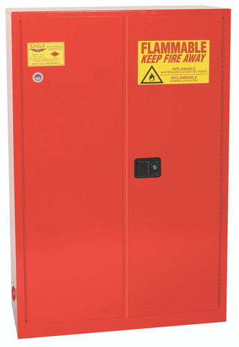 Eagle® Combustible Safety Cabinet, 60 gallon, 2 Door, Manual Close, Red