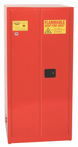 Eagle® Combustible Safety Cabinet, 96 gallon, 2 Door, Manual Close, Red