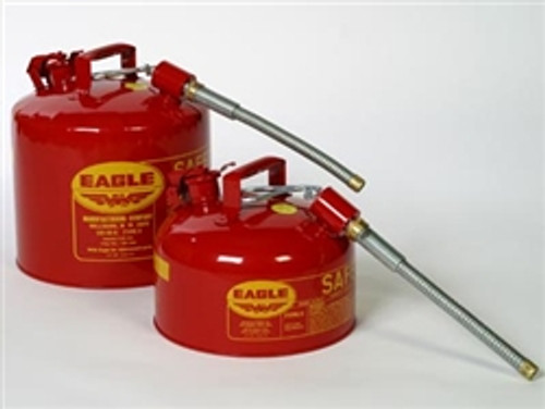 Eagle® Type II Safety Can, 5 gallon Red with 5/8" O.D. Flexible Spout