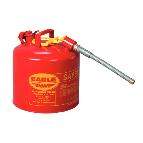 Eagle® Type II Safety Can, 5 gallon Red with 5/8" O.D. Flexible Spout