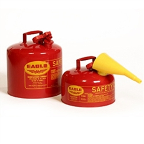 Eagle® Type I Safety Can, 1 gallon Metal with PE Funnel