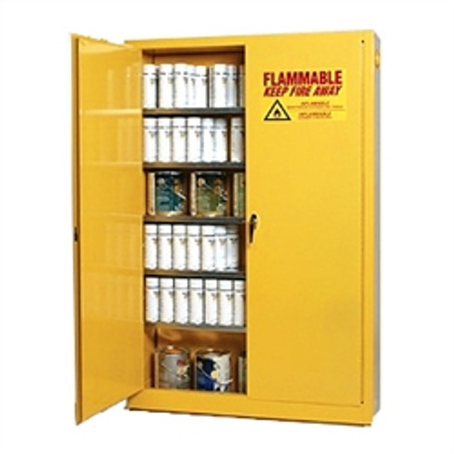 Eagle® Combustible Safety Cabinet, 30 gallon with 2 Door, Self-Closing, Yellow