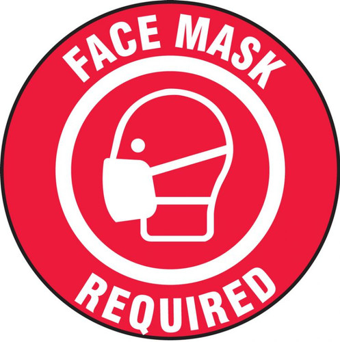 Slip-Gard Floor Sign, Face Mask Required, Each