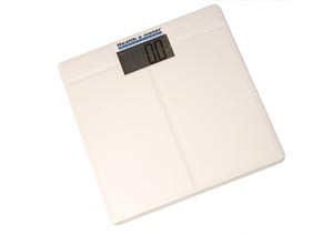 Digital Scale, Floor, 397 lb/180 kg Capacity, 12-1/4" x 12-1/4" Platform Dimension, 3V Lithium Battery, 4 per case