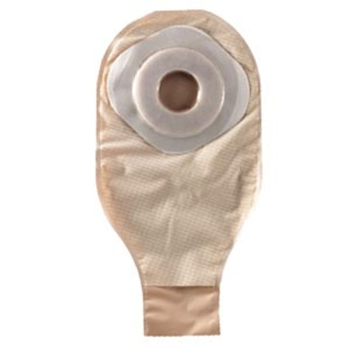 One-Piece Drainable Pouch with Precut Stomahesive Skin Barrier, Tape Collar, 12" Pouch with 1-Sided Comfort Panel, Tail Clip, Opaque, 1-3/4" Stoma Opening, 20 per box