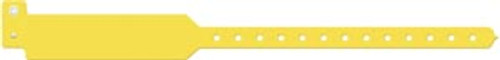 Wristband, Adult, Write-On Tri-Laminate, Custom Printed, Yellow, 500 per box