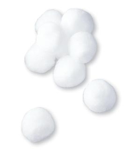 Cotton Ball, Medium, Non-Sterile, 300 per bag, 36 bags per case