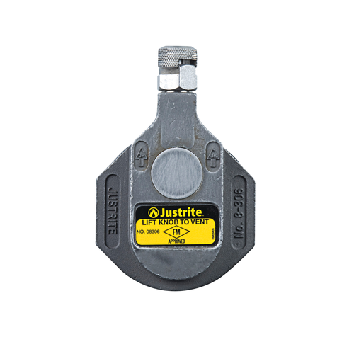 Justrite® Steel 2", Horizontal drum vent for corrosives, general solvents