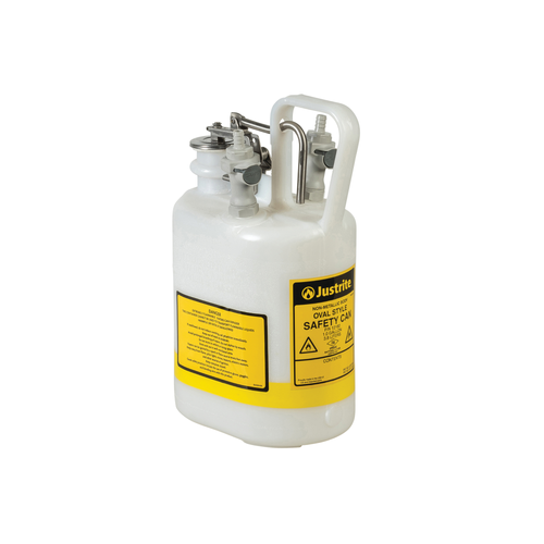Justrite® 1 gal Centura Quick-Disconnect Safety Can, PP Fittings