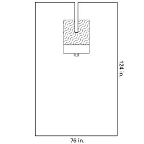 EENT Split Drape, Sterile, 3" x 23" Split, Control Fabric Reinforcement, Tube Holders, 76" x 124", 18 per case