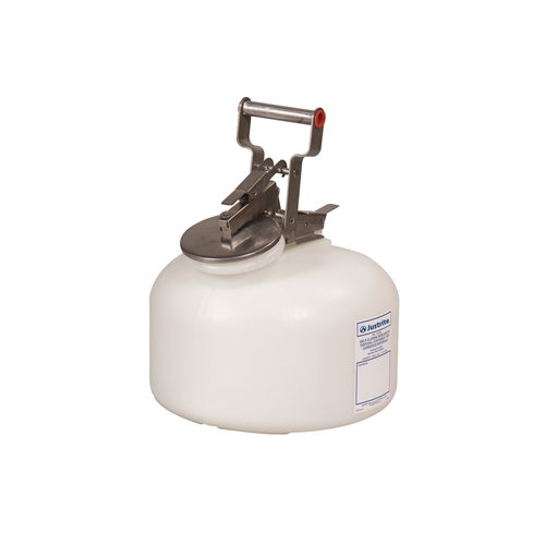 Justrite® Acid Safety Can, 2 gal self-closing Wide Mouth HDPE, with steel hardware