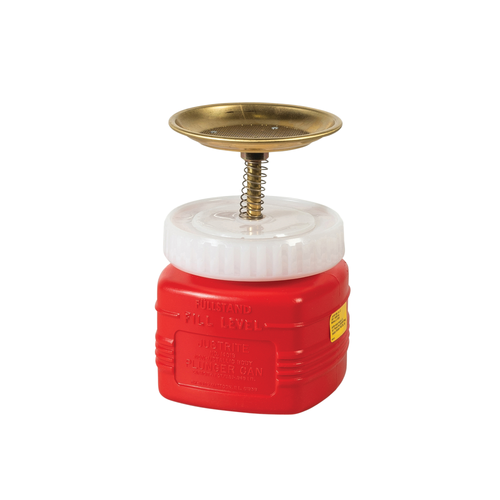 Justrite® 1 Quart HDPE, Plunger Can with Brass Pump Assembly