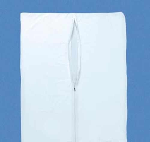 Post Mortem bag, White, Straight Zipper, 3 White Tags, 10 per case