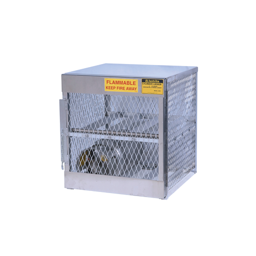 Horizontal Gas Cylinder Storage Locker, Aluminum, 4 Cylinders