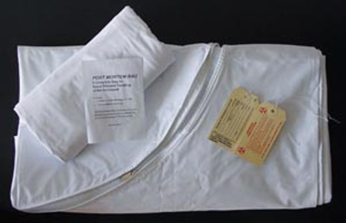 Post Mortem bag, Curved Zipper, Adult, 3 Tags, 36" x 90", 10 per case