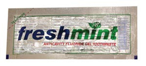 Single Use Anticavity Fluoride Gel Toothpaste packet, 500 per box, 2 boxes per case