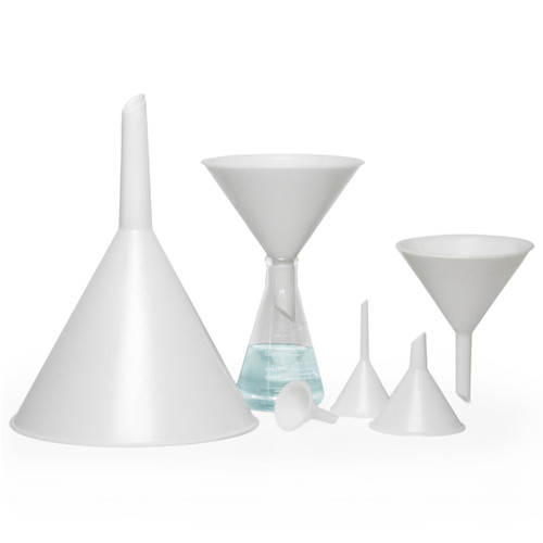 Bel-Art 4" Funnel, heavy duty Autoclavable PP, pack/6