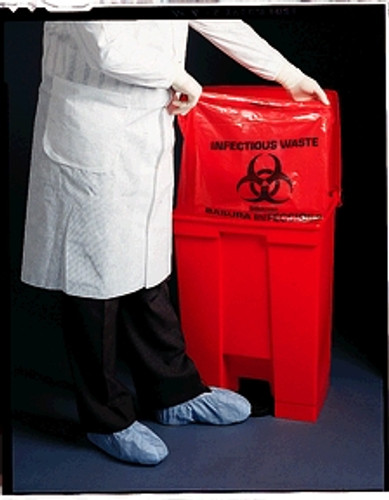 Infectious Wastebag, 24" x 24", 1.2 mil, 500 per case