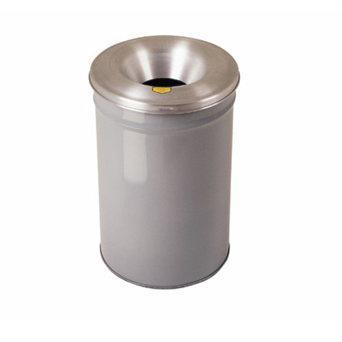 Justrite® Steel Cease-Fire Waste Drum, Aluminum Head, 12 gal