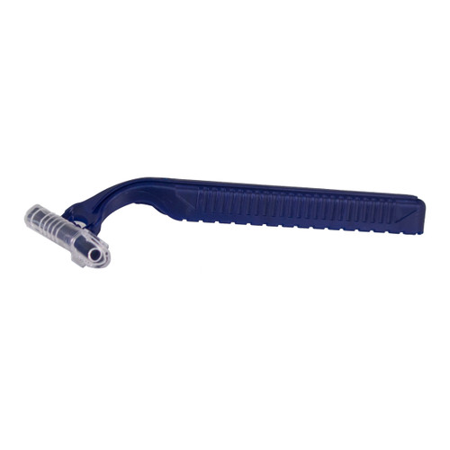 Grip-n-Glide Razor, Twin Blade, Lubricating Strip, Blue Plastic Guard, 100 per box, 20 boxes per case