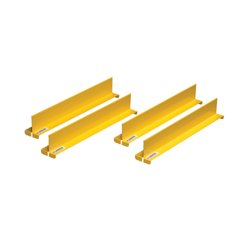 Shelf Dividers Fit Shelf Depth Of 14", Set Of 4, Yellow