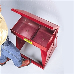 Justrite® 8 gal Steel Rinse Tank by, Double Tank Floor Standing