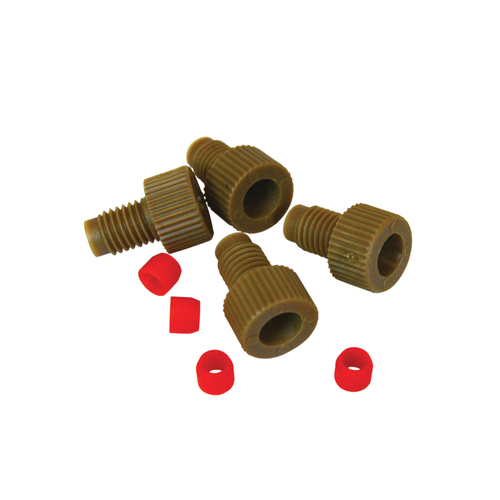 Justrite® Replacement 1/8" OD tube fittings, ferrules for SS, case/4
