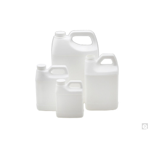 128oz (3,840mL) White HDPE F-Style Jug with 38-400 White PP SturdeeSeal® PE Foam Lined Cap, case/6