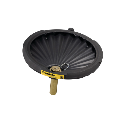 Justrite® Polyethylene Spill Control Funnel for flammables, Recycled 