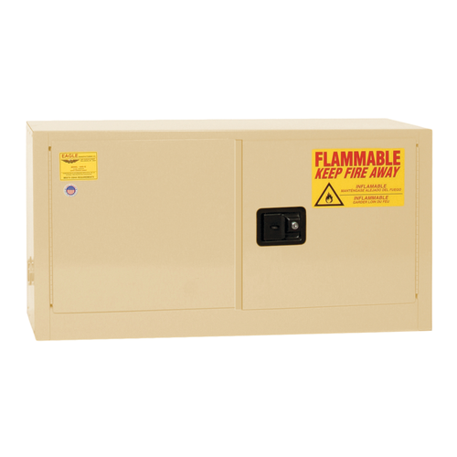 Add-On Flammable Liquid Safety Cabinet, 15 Gallon, 1 Shelf, 2 Door, Self Close, Beige