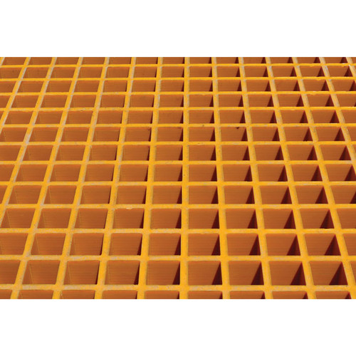 Fiberglass Floor Grating with Sump Liner, 2 Drum Locker