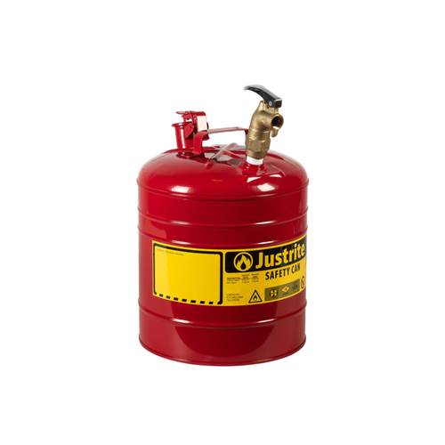 Justrite® Safety Can, 5 gal, Self-Closing Top faucet 08902