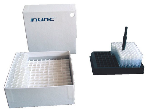 Nalgene® 5050-0169 Plastic CryoBox with dividers, 13 x 13, case/24