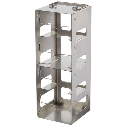 Nalgene® Vertical CryoBox Rack 1.2/2.0mL 4-Shelf 5x5 Box, SS 83 x 84 x 225mm, Each