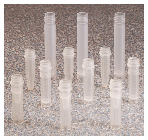 Nalgene® 342800-0015 Natural PPCO Micro Packaging Vials, Sterile, Bulk Pack, 1.5mL, case/1000