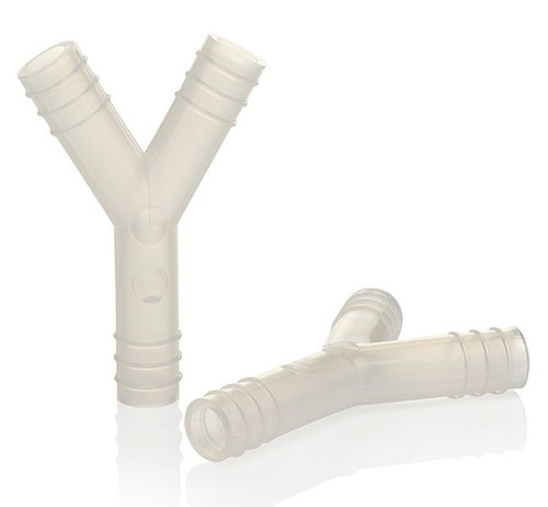 Nalgene® Tubing Y-Type Connectors, PP, Fits 3/8" ID Tubing, case/48
