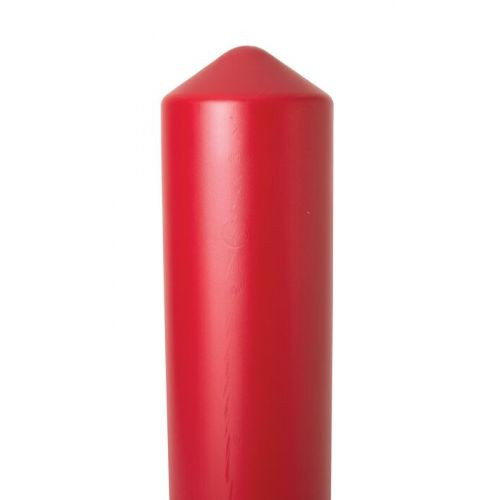 8" x 57" White Reflective Stripes, Bollard Cover, Red